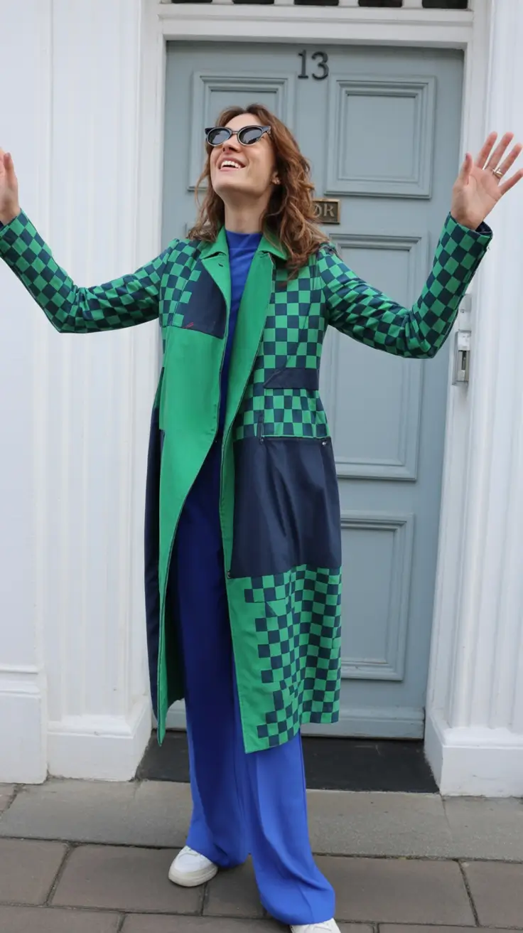 fall fashion outfits Playful Graphics and Tonal Blues