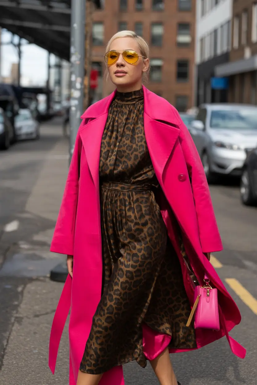 Classy business casual Fierce Meets Feminine in Hot Pink and Leopard