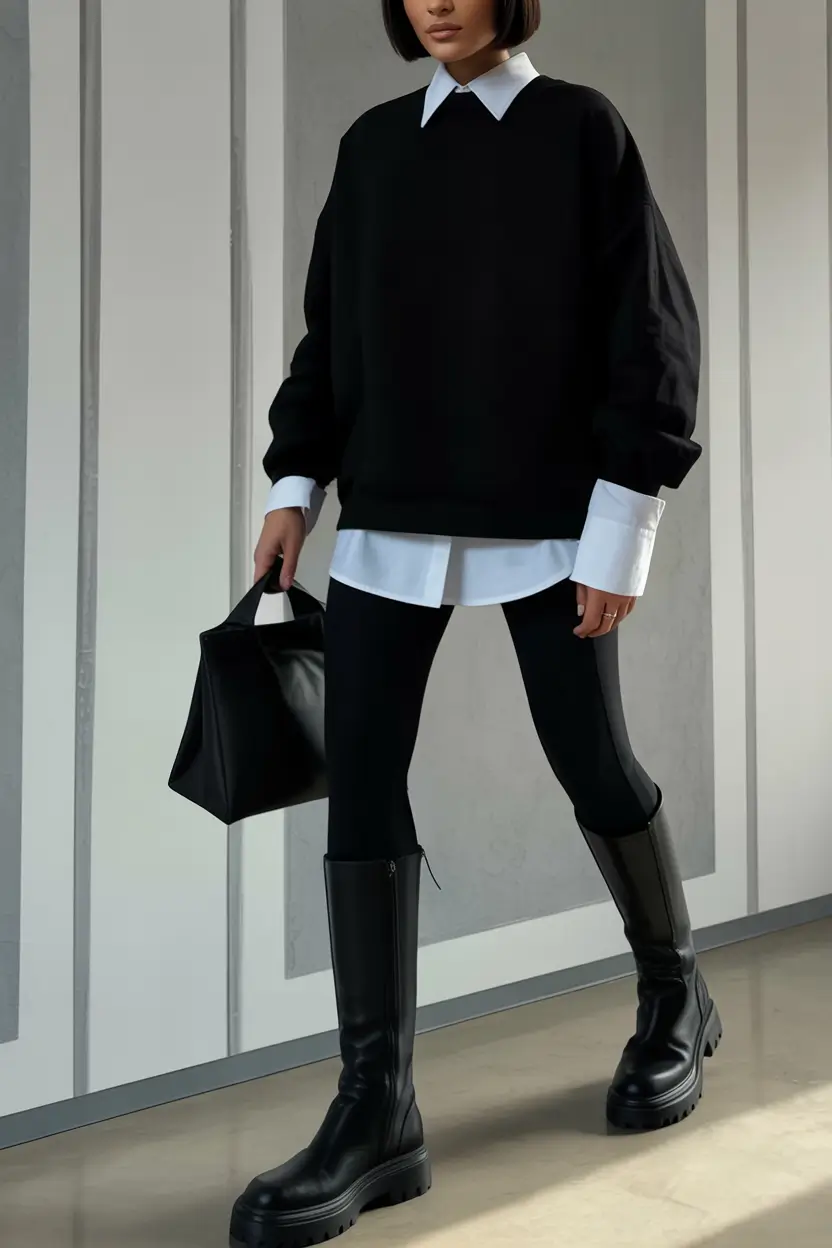 fall sweater outfits Monochrome Minimalism That Packs a Punch