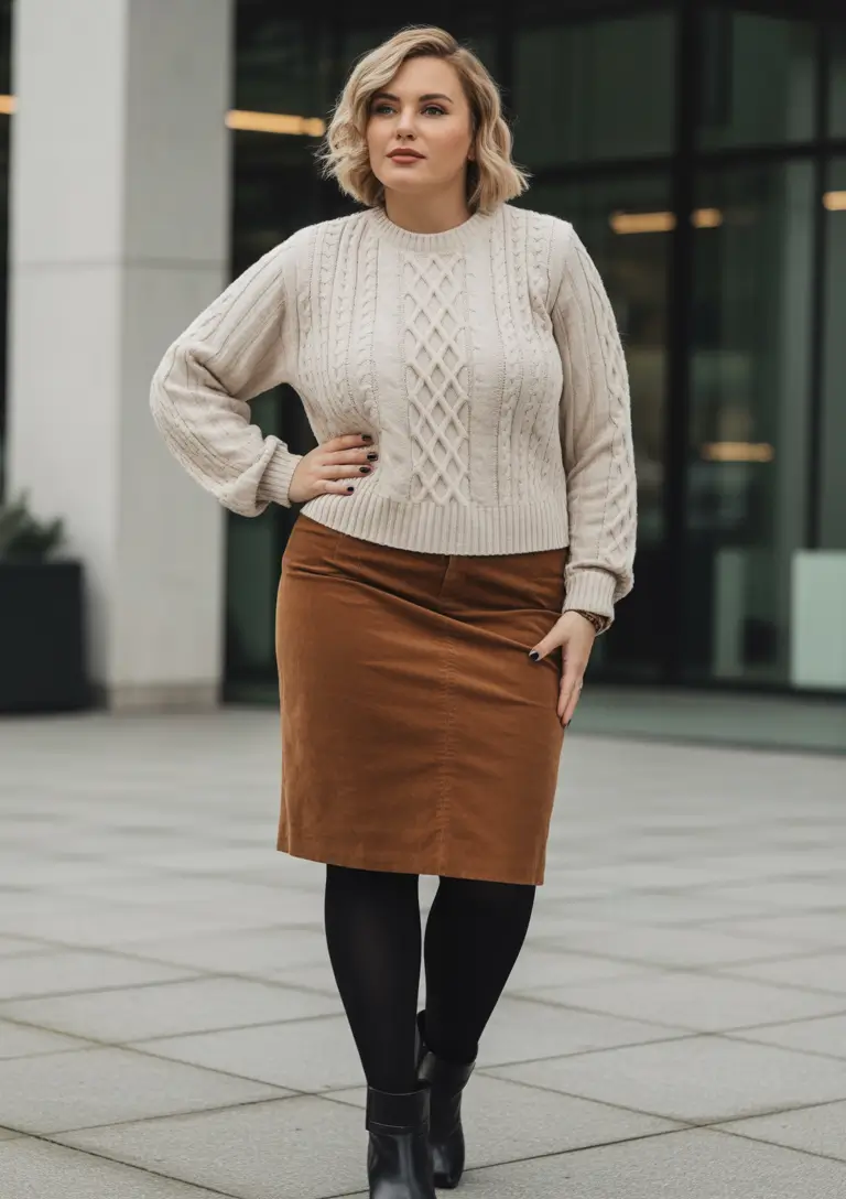 fall sweater outfits Structured Softness in Cinnamon and Cream