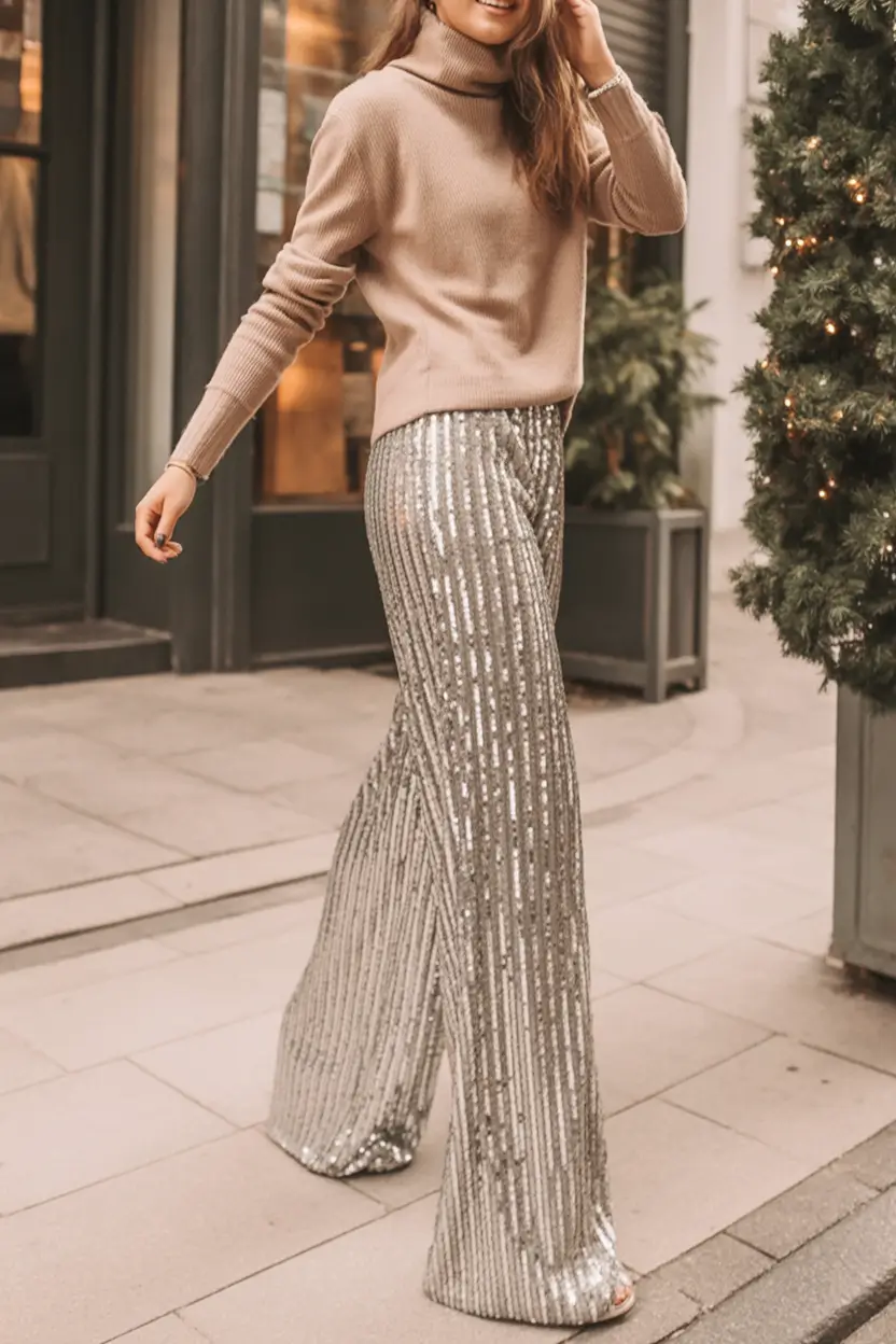 fall sweater outfits Sequins at Noon