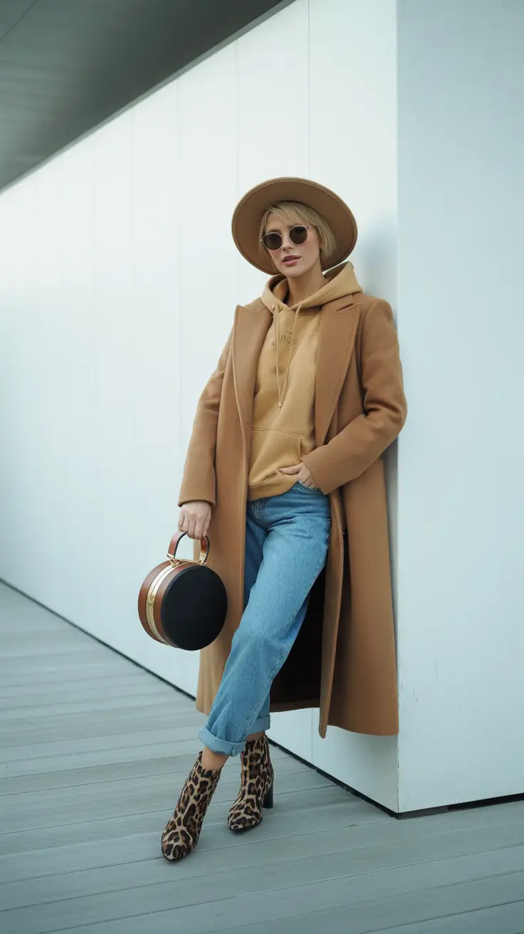 fall outfits with jeans Neutral Layers With a Wild Side