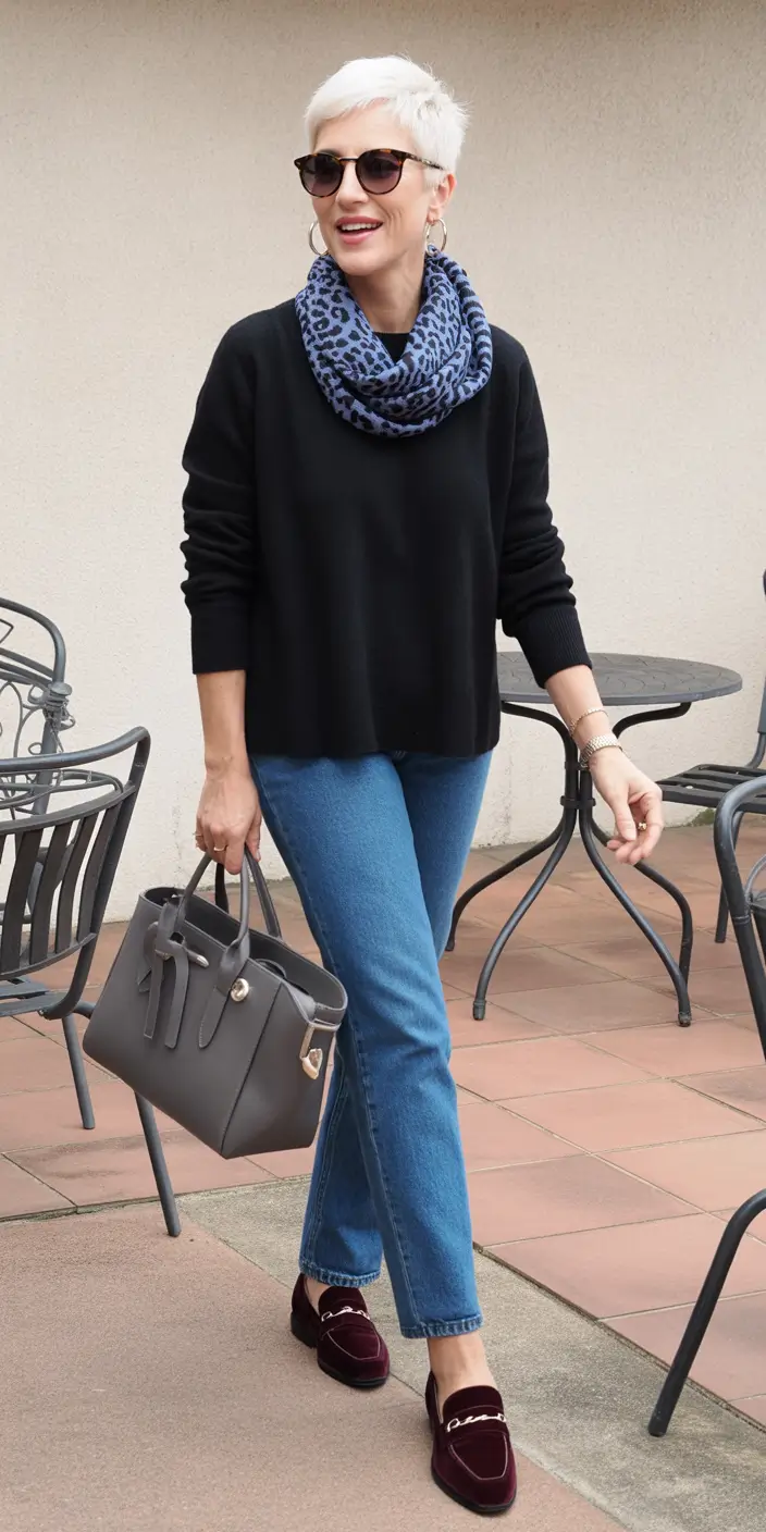 fall outfits with jeans Velvet Details and Effortless Elegance