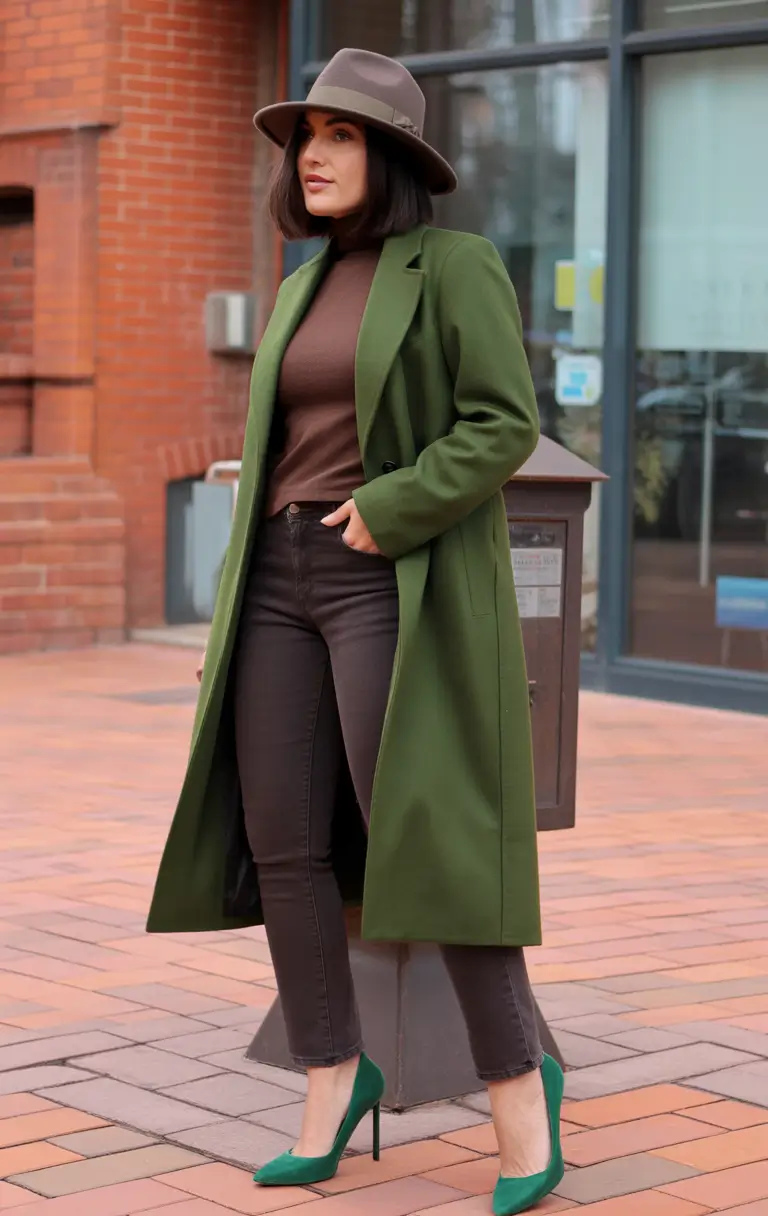 fall outfits with jeans Evergreen Drama with a Classic Twist