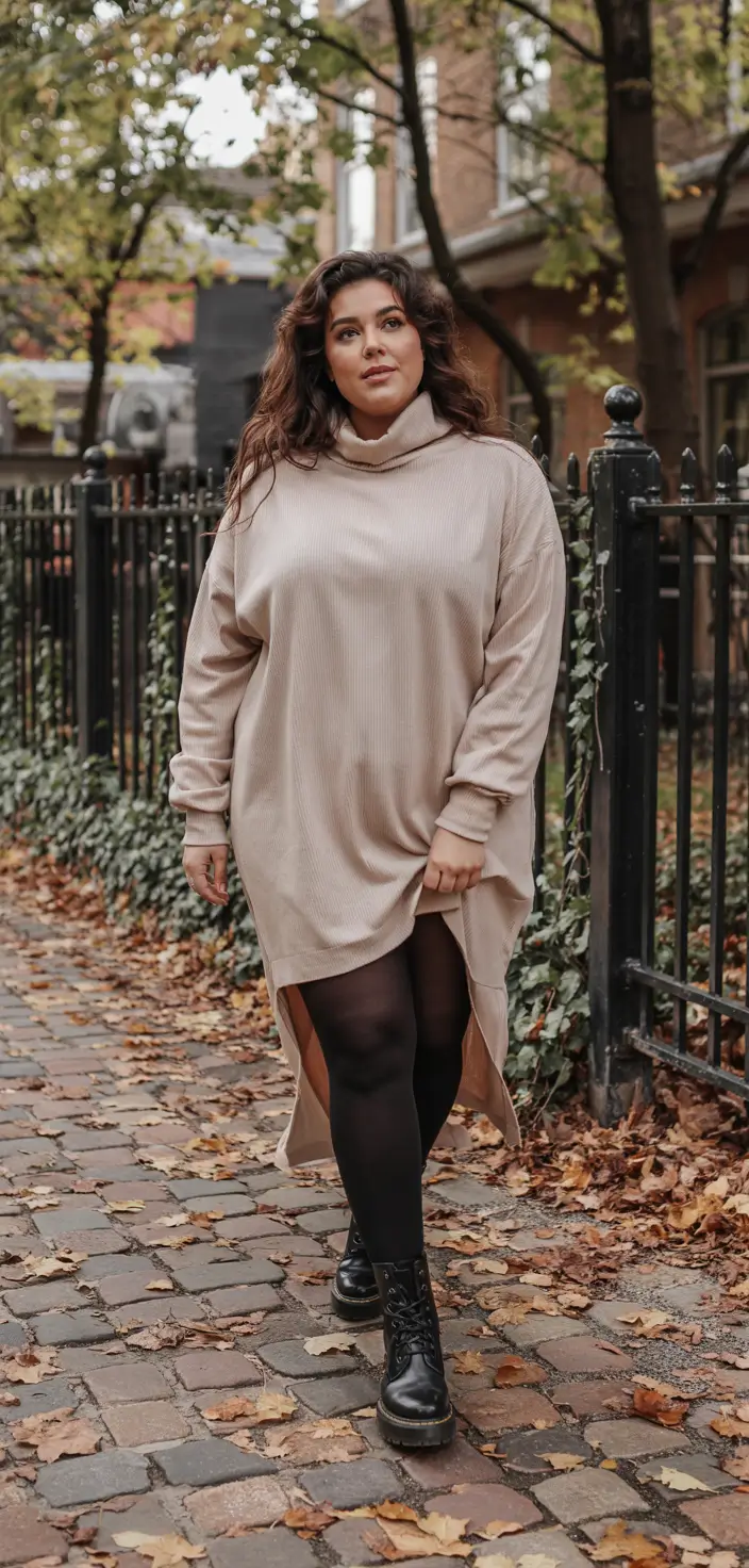 fall plus size capsule wardrobe Soft Neutrals Meet Street Edge