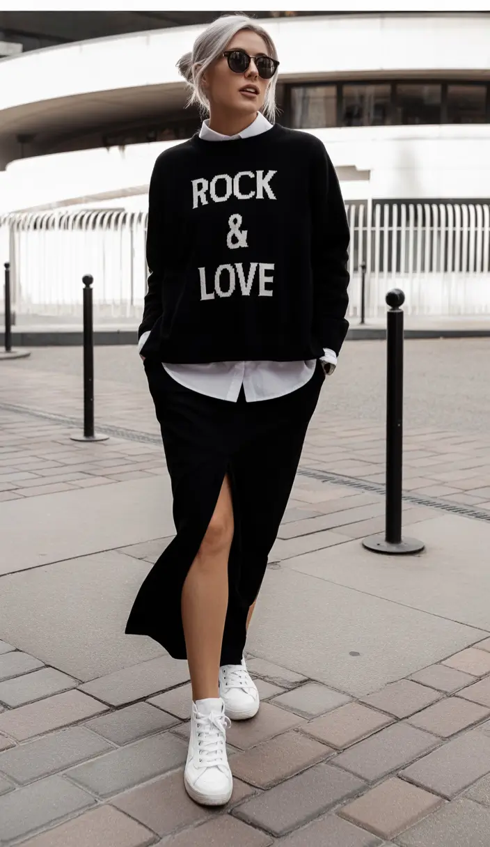 fall transition outfits 2025 Graphic Cool Meets Corporate Comfort