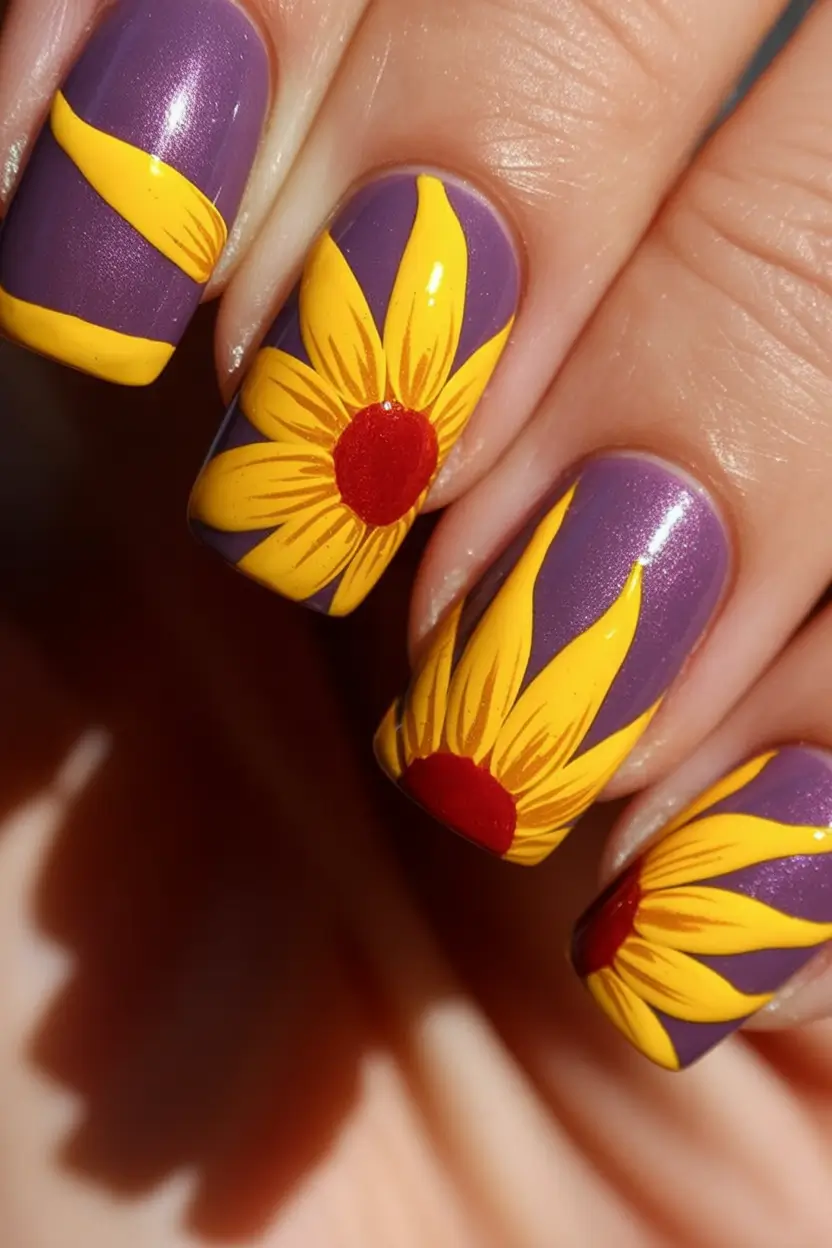 September-nails-color-Harvest-Blooms-in-Purple-and-Gold
