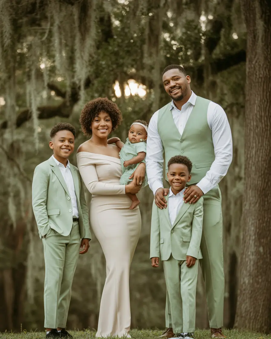 fall family photo outfits Timeless Sage With a Modern Twist