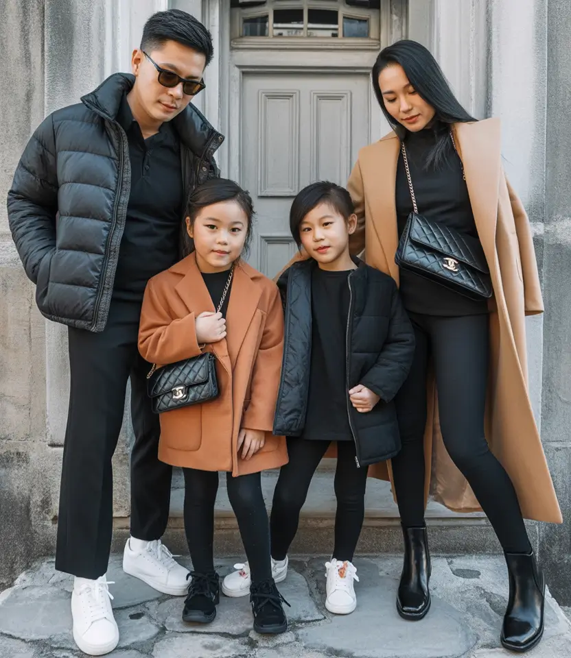 fall family photo outfits Street Chic With Camel and Black