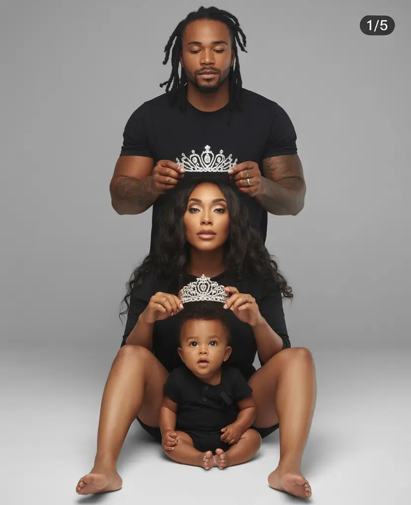 fall family photo outfits Crowns and Casual Black Royalty
