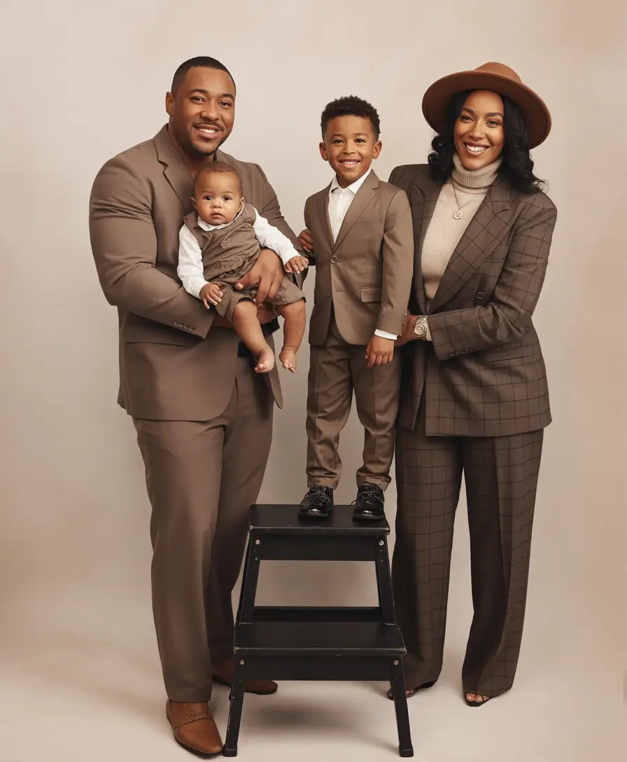 fall family photo outfits Preppy Browns and Soft Plaids