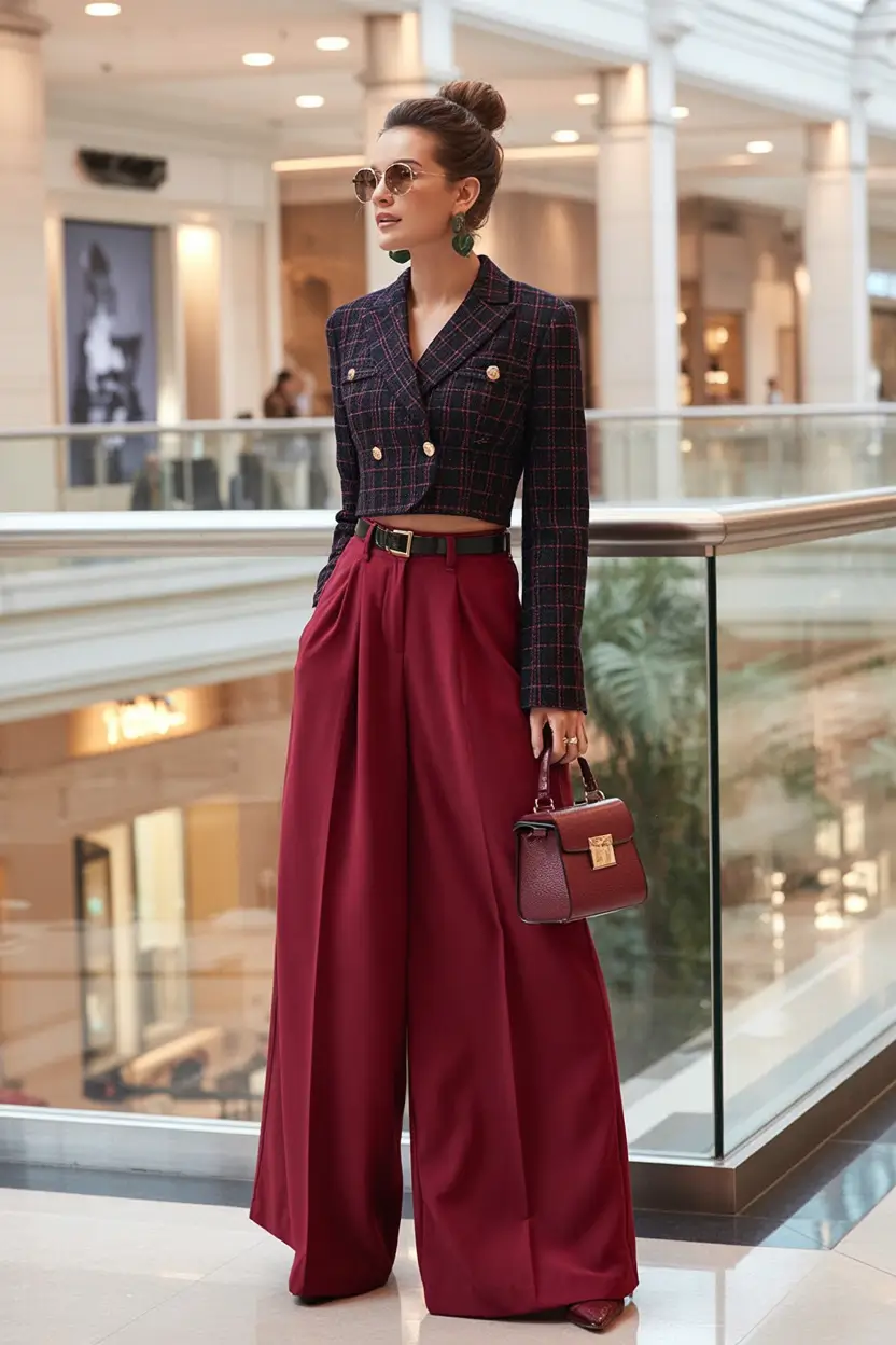 fall fashion trends for women 2025 Vintage Drama, Reimagined in Burgundy
