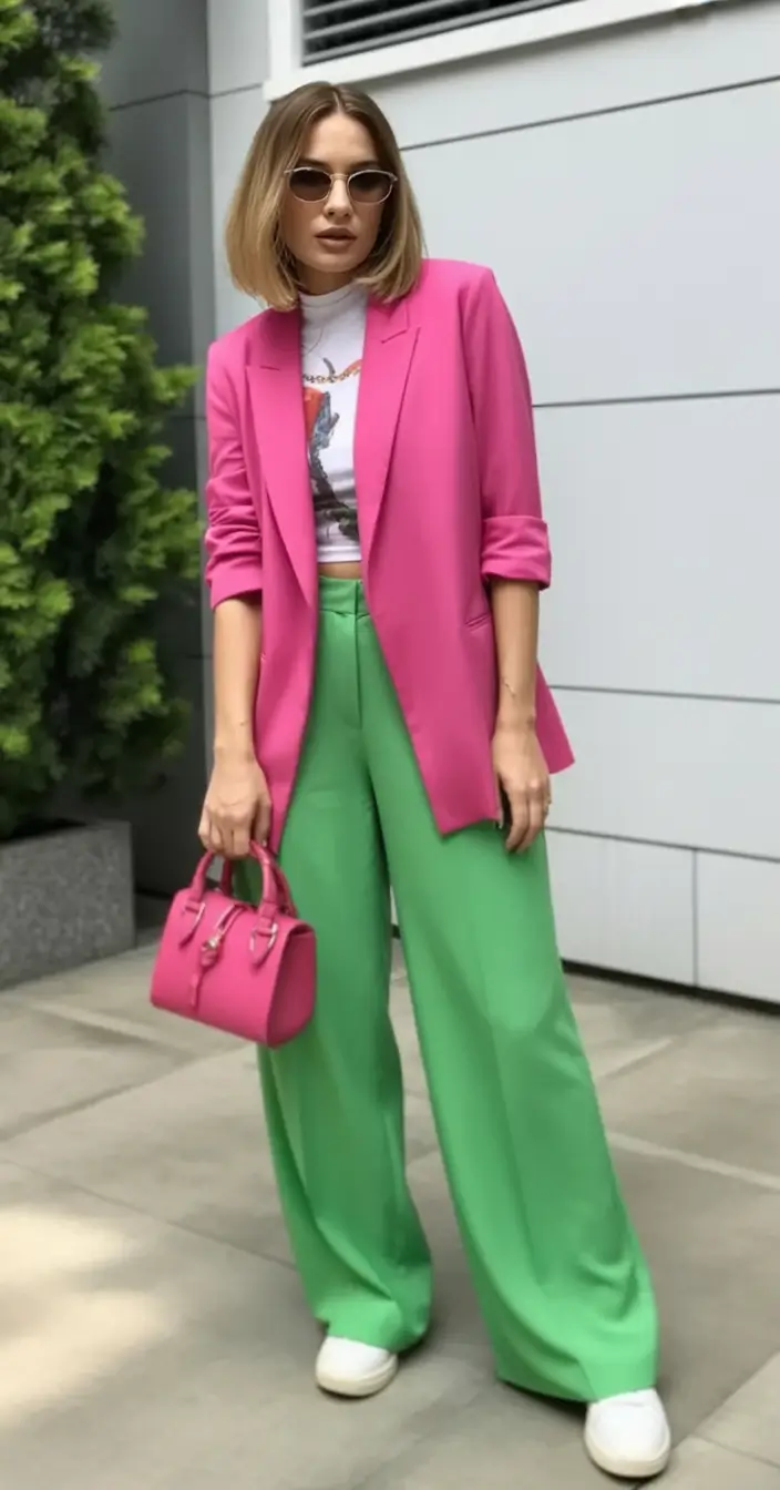 fall outfits ideas 2025 Color-Blocked Power Moves