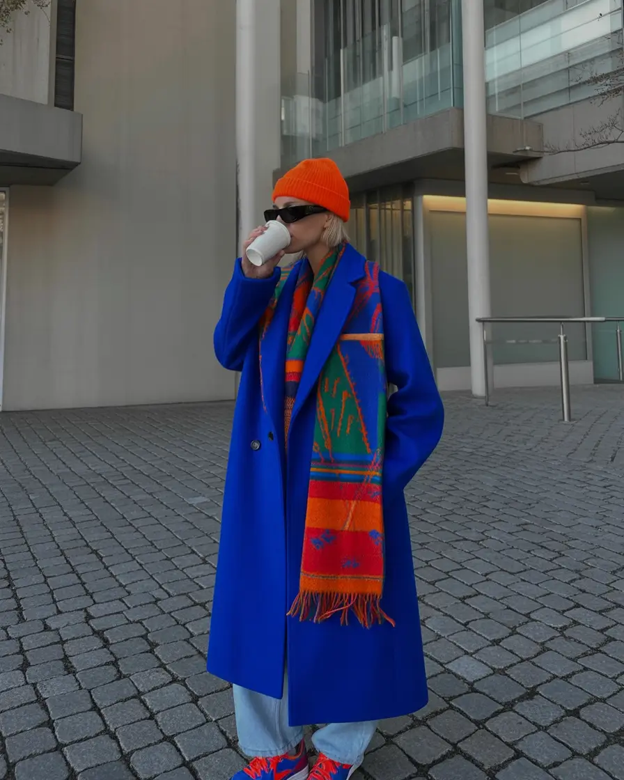 fall outfits ideas 2025 Electric Blue & City Brights