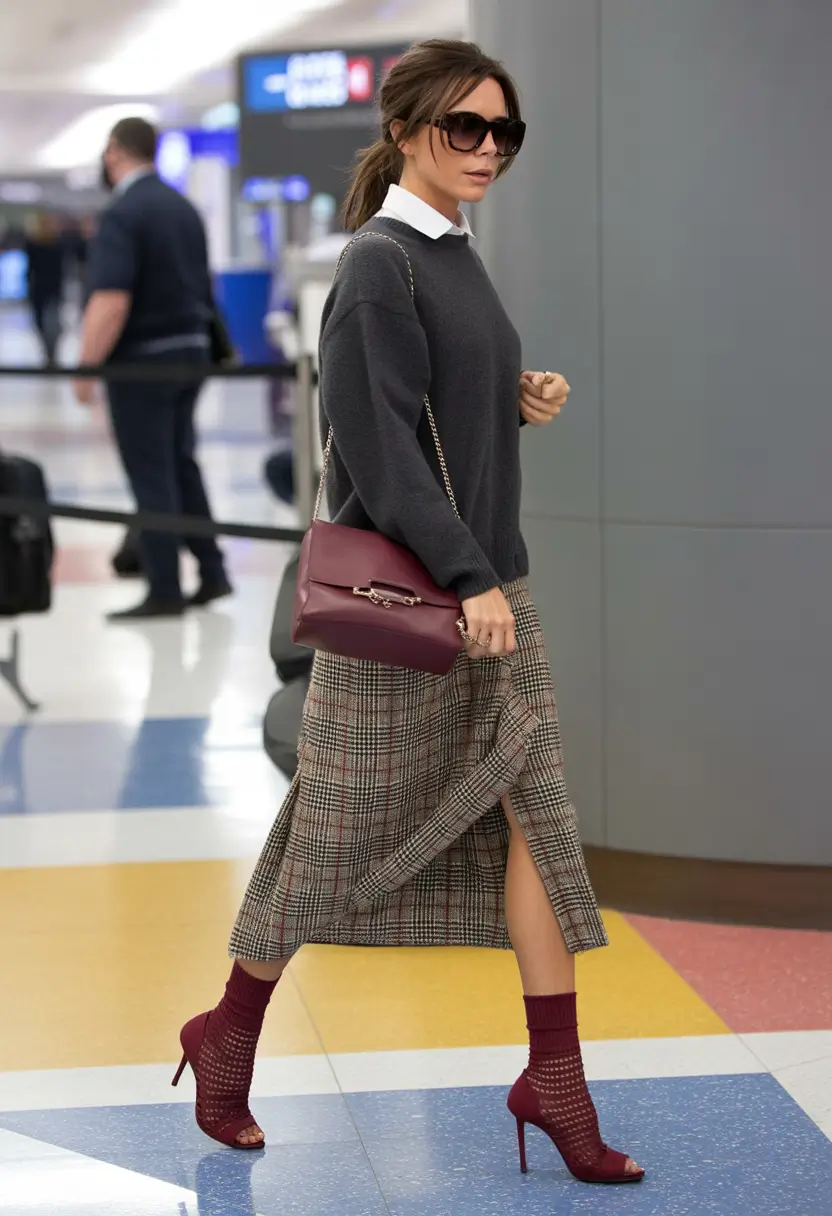 fall outfits ideas 2025 Retro Academia with a Plum Twist