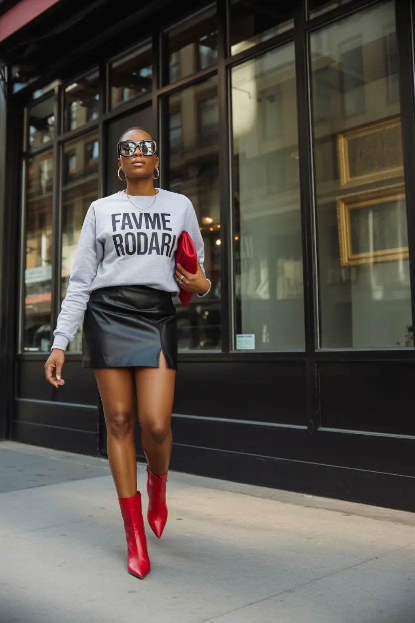 fall fashion outfits Monochrome Power with a Pop