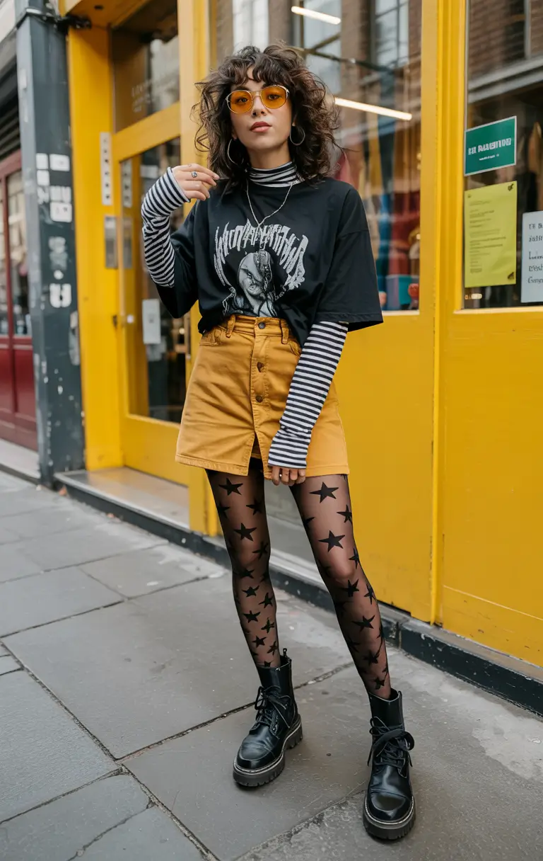 2025 street style Alt-Girl Energy with a Retro Twist