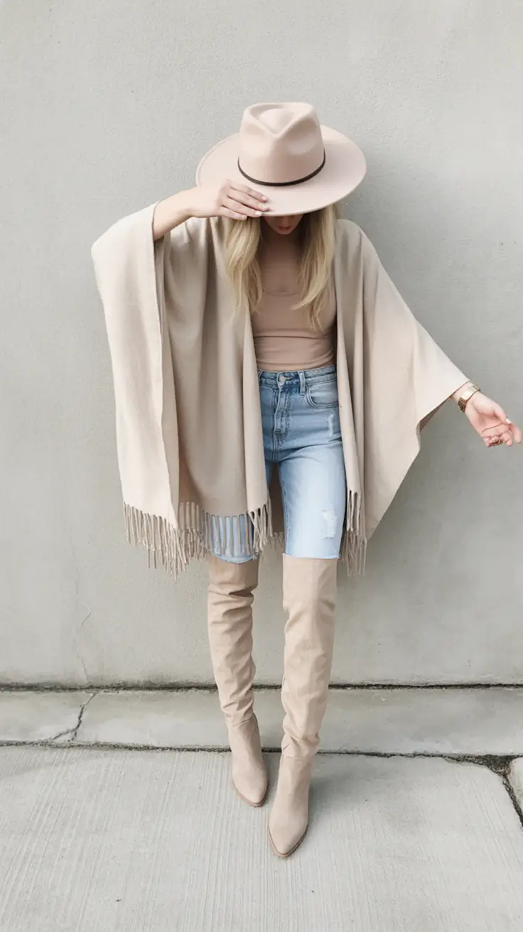 trendy fall outfits Cozy Neutrals and Cowboy Cool