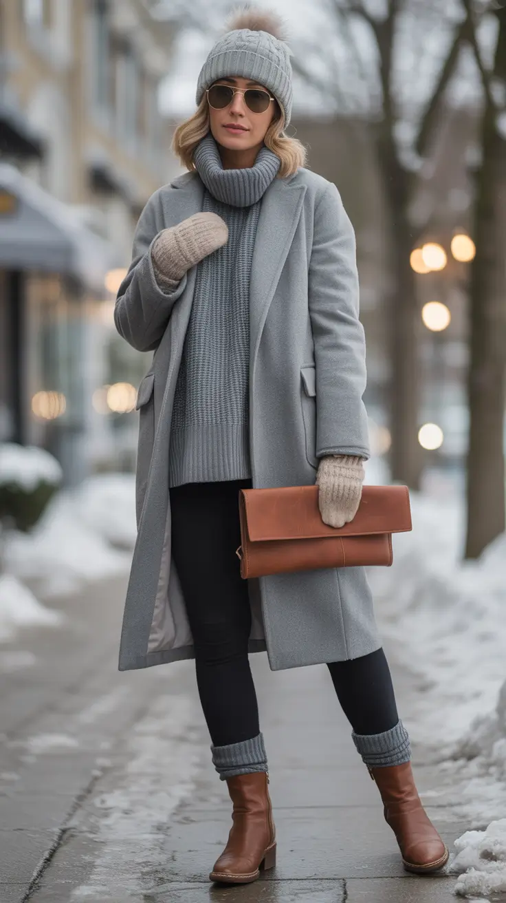 fall winter outfits Powder Blue and Winter Calm