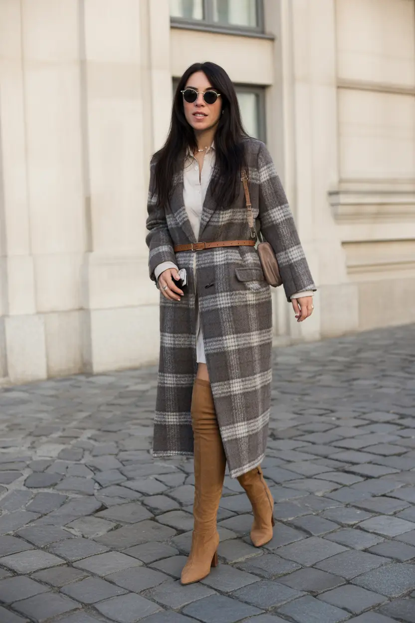 fall winter outfits Urban Plaid and Elevated Neutrals