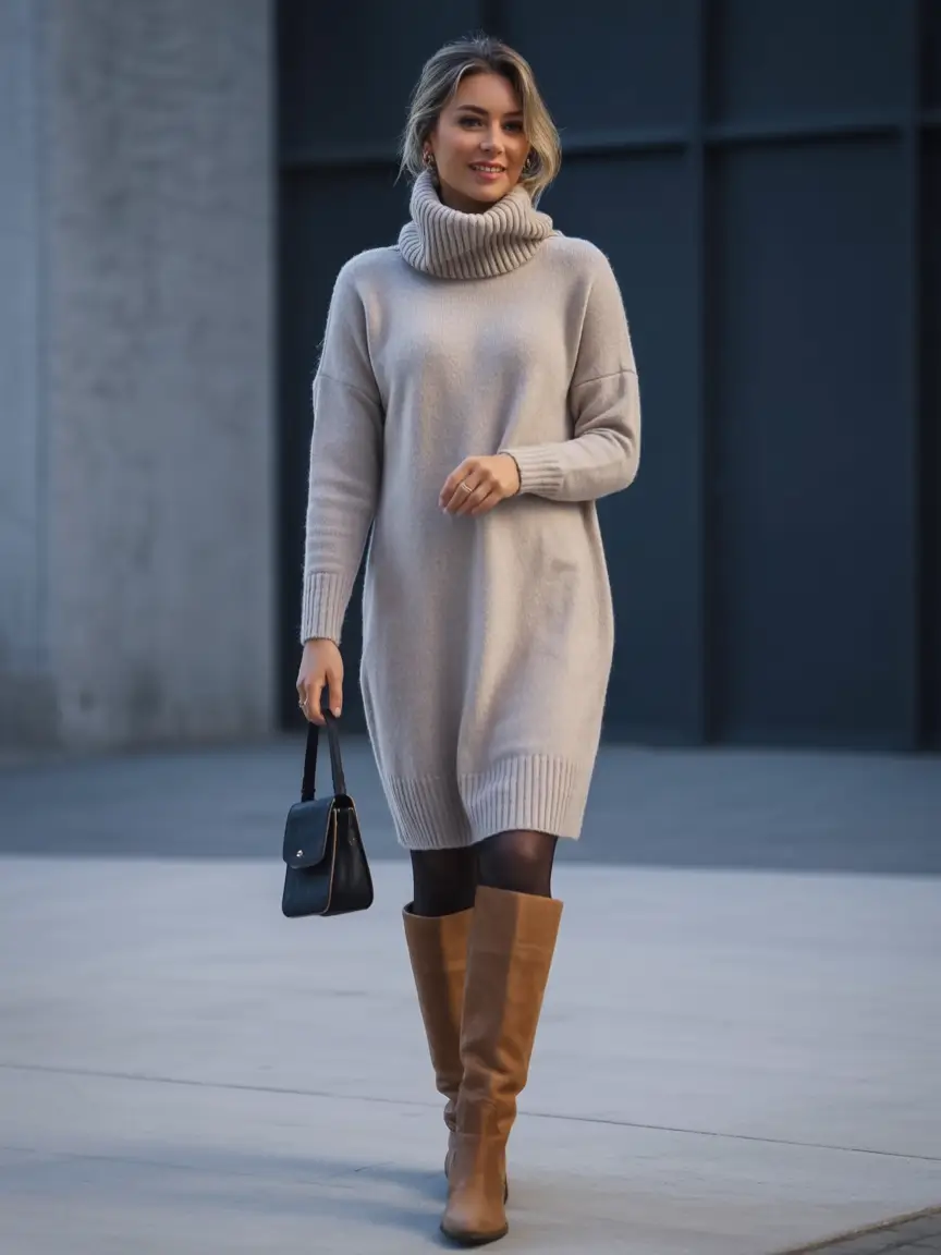fall winter outfits Scandi Sweater Dress Simplicity