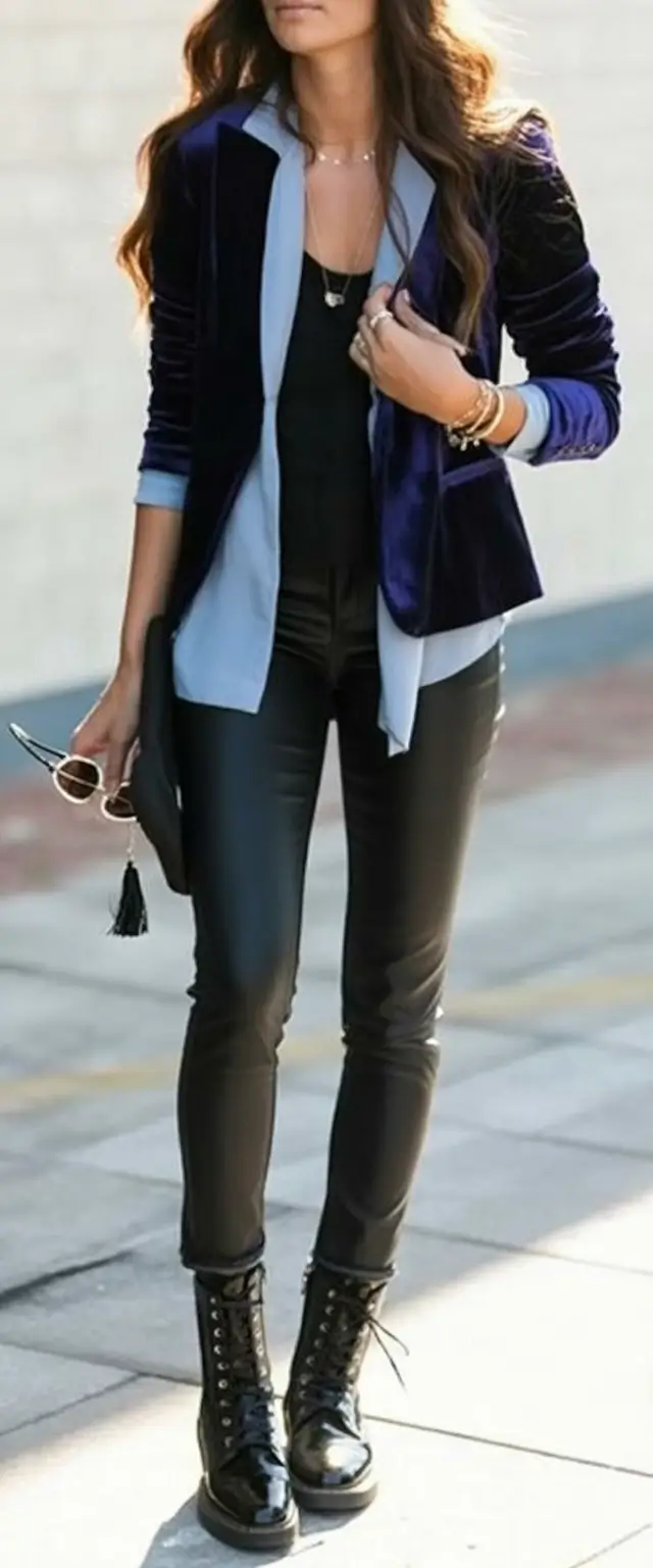 layering for fall outfits+Velvet Rebel With Rocker Attitude