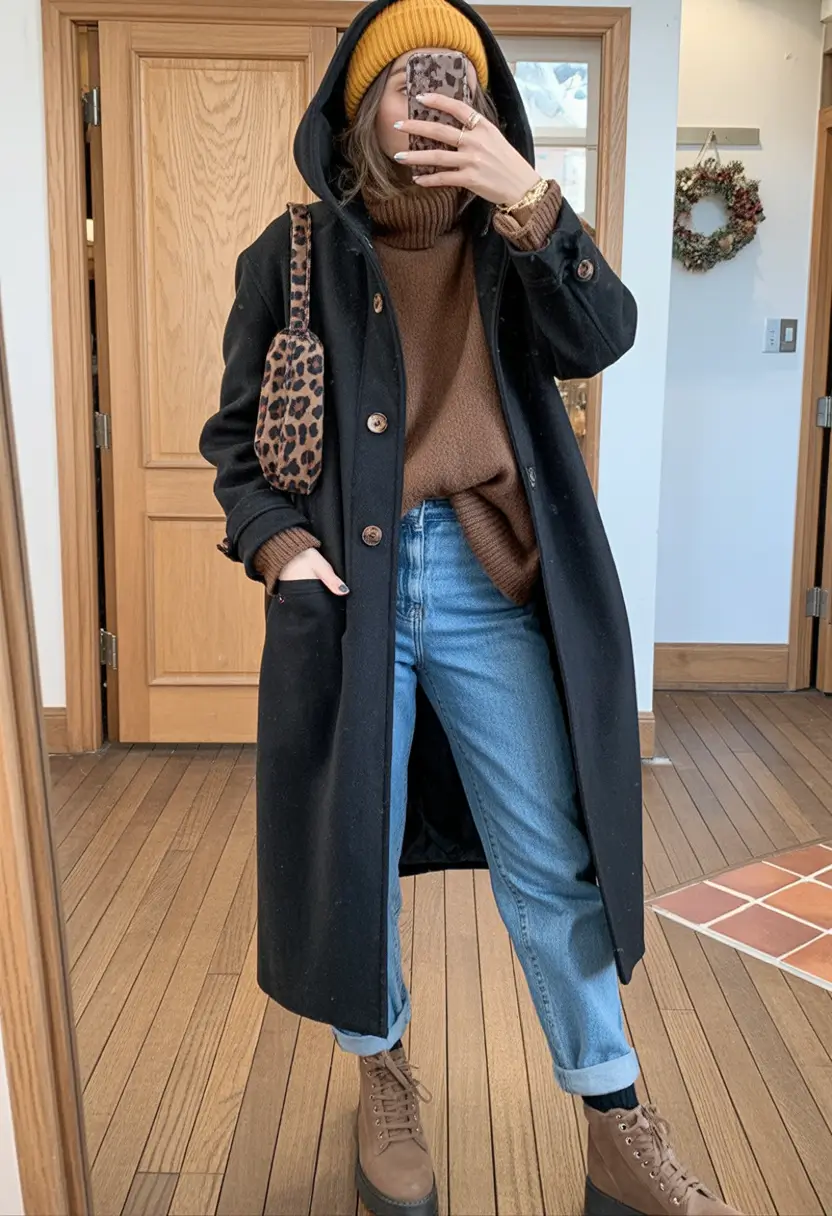 layering for fall outfits+Cozy Cabin Mood, But Make It City