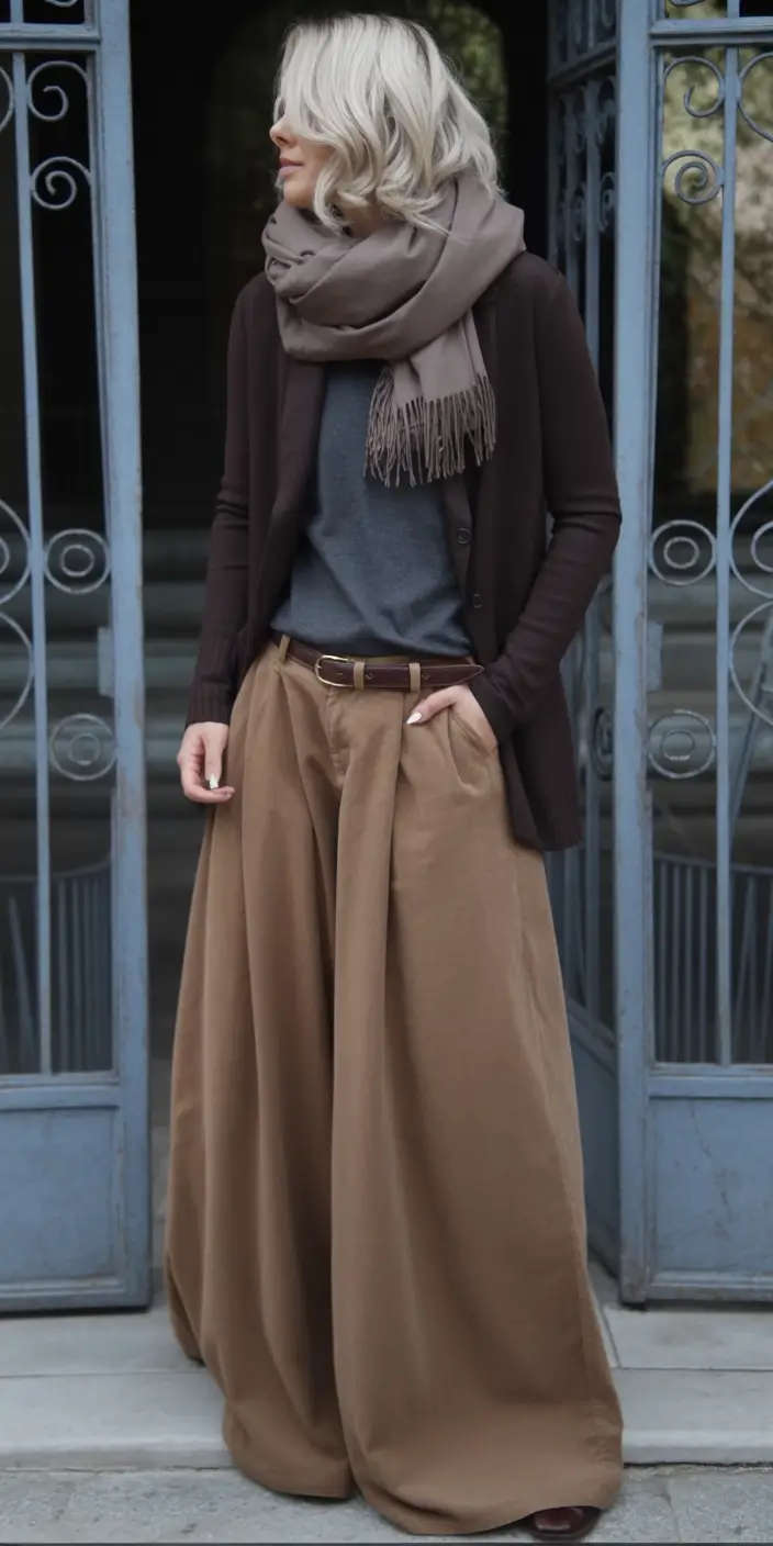 layering for fall outfits+Earth Tones and Oversized Freedom