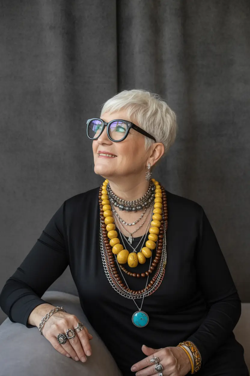 Fall haircuts for women over 60 Chic Platinum Bixie With Edge