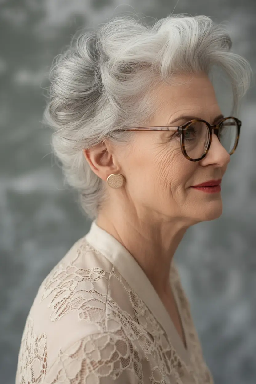 Fall haircuts for women over 60 French Roll Inspired Sweep