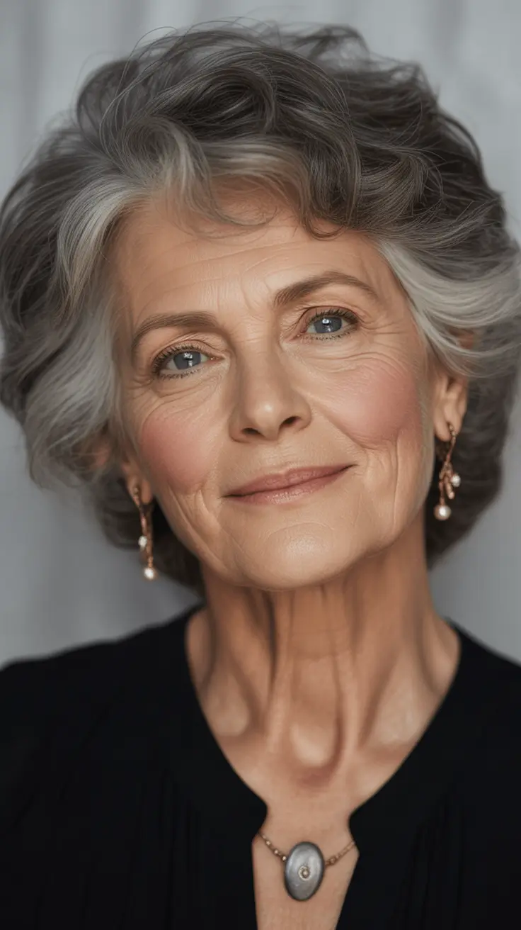 Fall haircuts for women over 60 Soft Layered Natural Curl