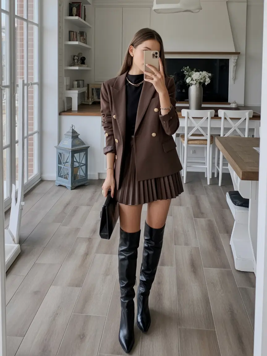 new fall fashion clothes Coffee Tones and Pleated Power