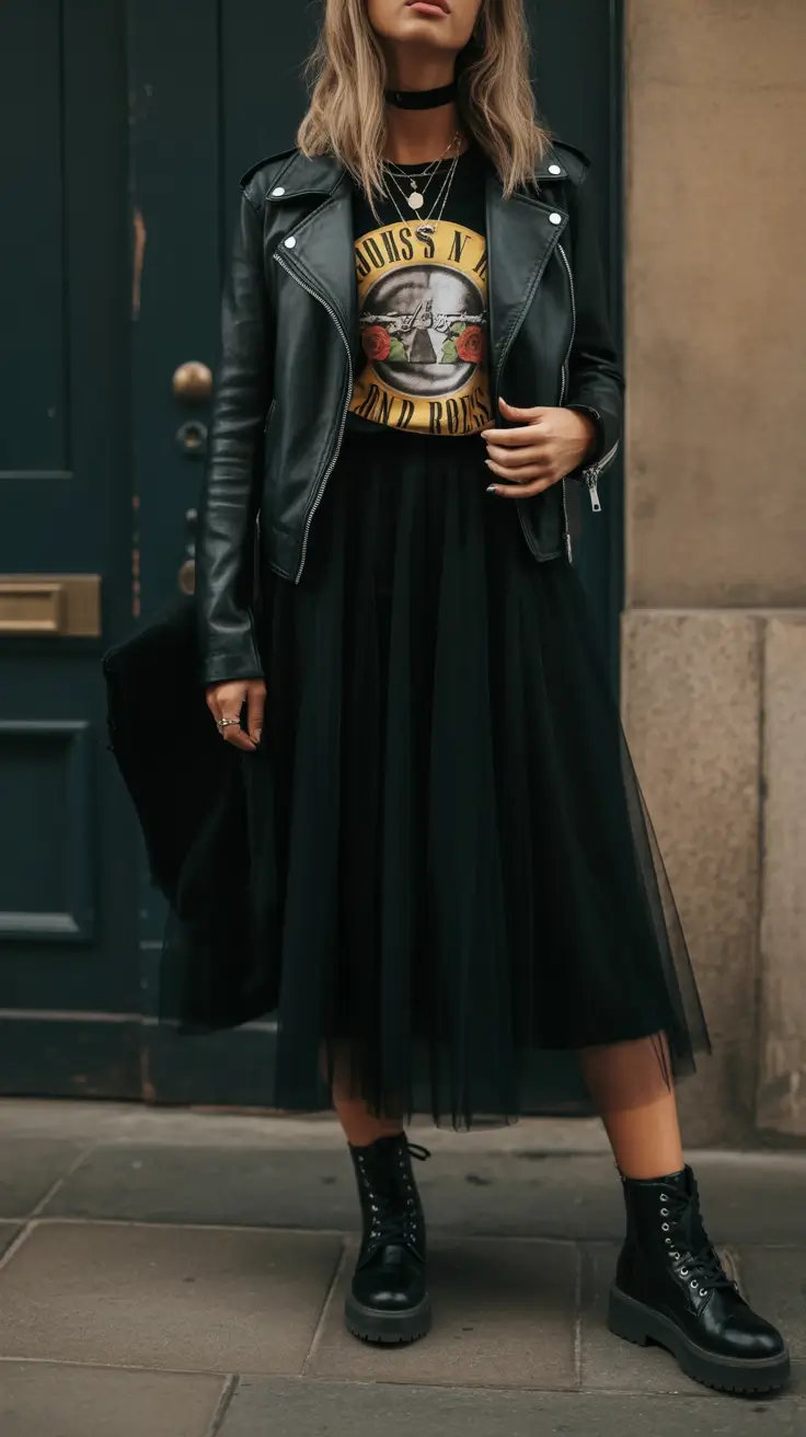 new fall fashion clothes Rebellious Romance in All Black