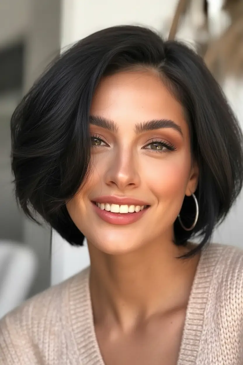 September haicuts Soft Blunt Bob with Sculpted Body