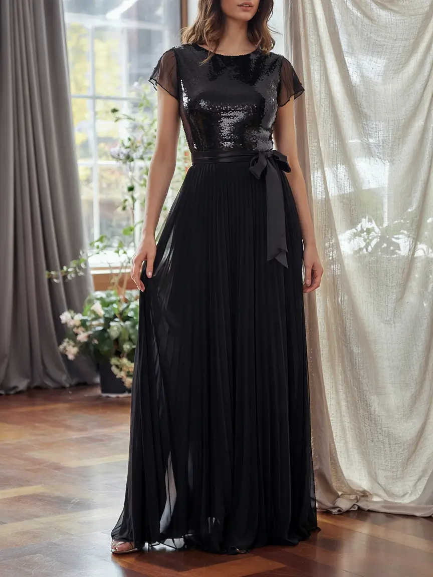 october wedding guest outfits ideas 2025 Classic Noir with a Twist of Romance