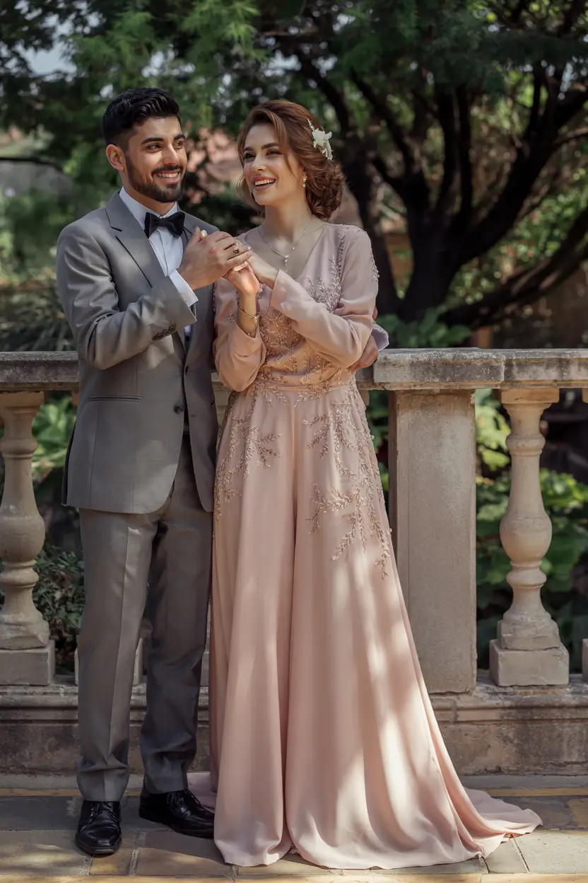 october wedding guest outfits ideas 2025 Muted Blush for Garden Vows