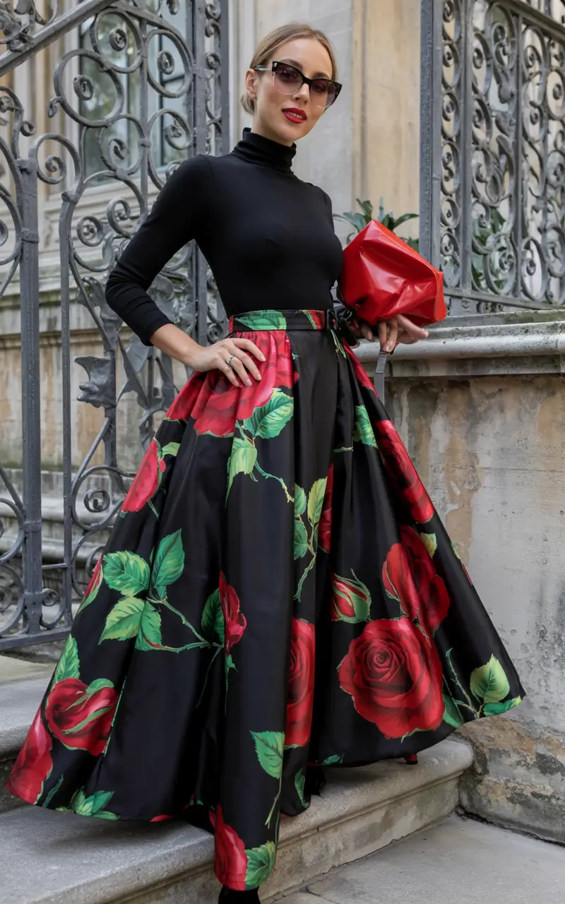 october wedding guest outfits ideas 2025 Bold Blooms for the Modern Romantic