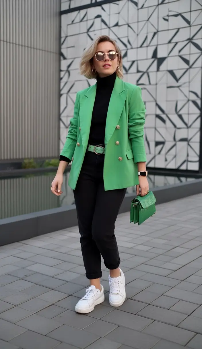 fall-office-outfits-for-women-2025-Fresh-Green-Confidence-with-Street-Ready-Comfort