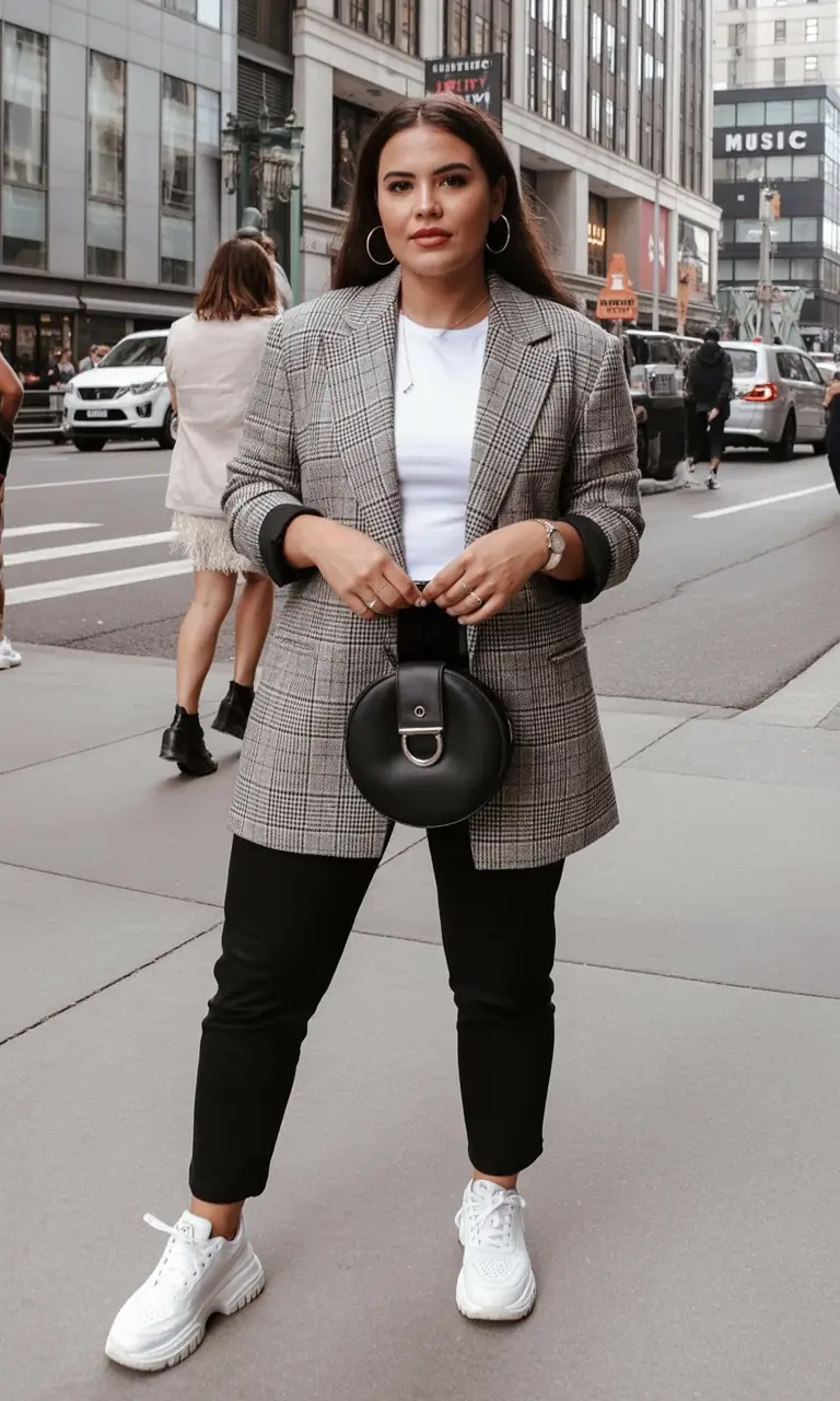 plus size fall fashion </p>
<h2>City Cool With a Menswear Twist</h2>
<p>