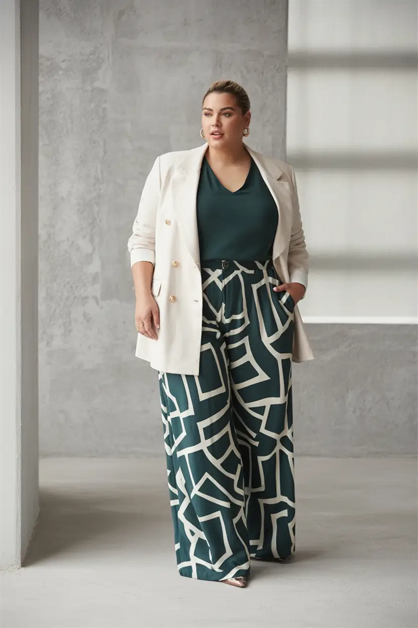 plus size fall fashion </p>
<h2>Bold Patterns and Clean Layers</h2>
<p>
