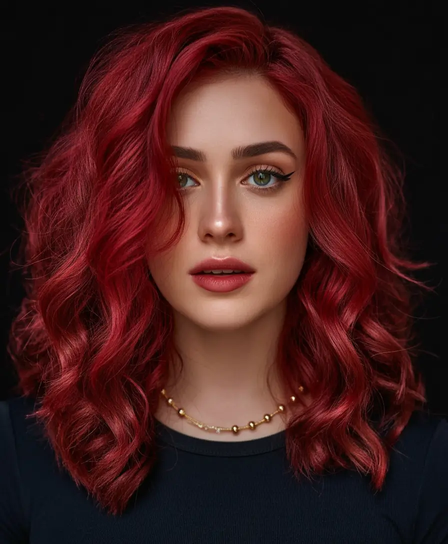 Fall red hair color Velvety Crimson Waves