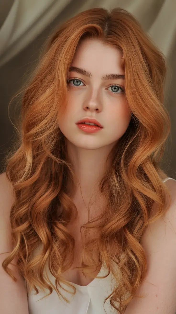 Fall red hair color Strawberry Cream Ribbon Curls