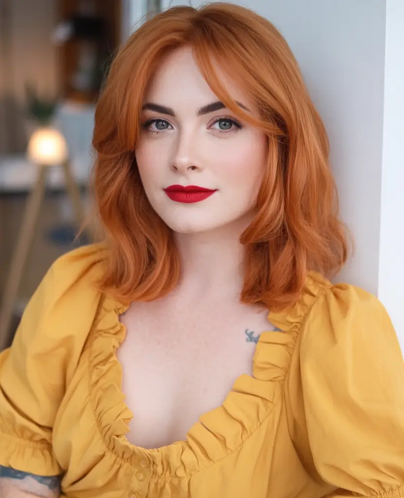 September hair color Vintage Pumpkin Bob