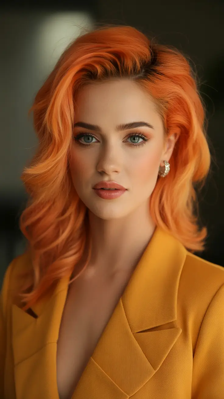 September hair color Tangerine Soft Blowout