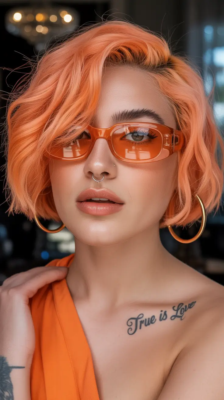 September hair color Neon Creamsicle Crop