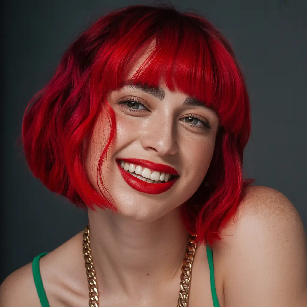 September hair color Cherry Pop Bob