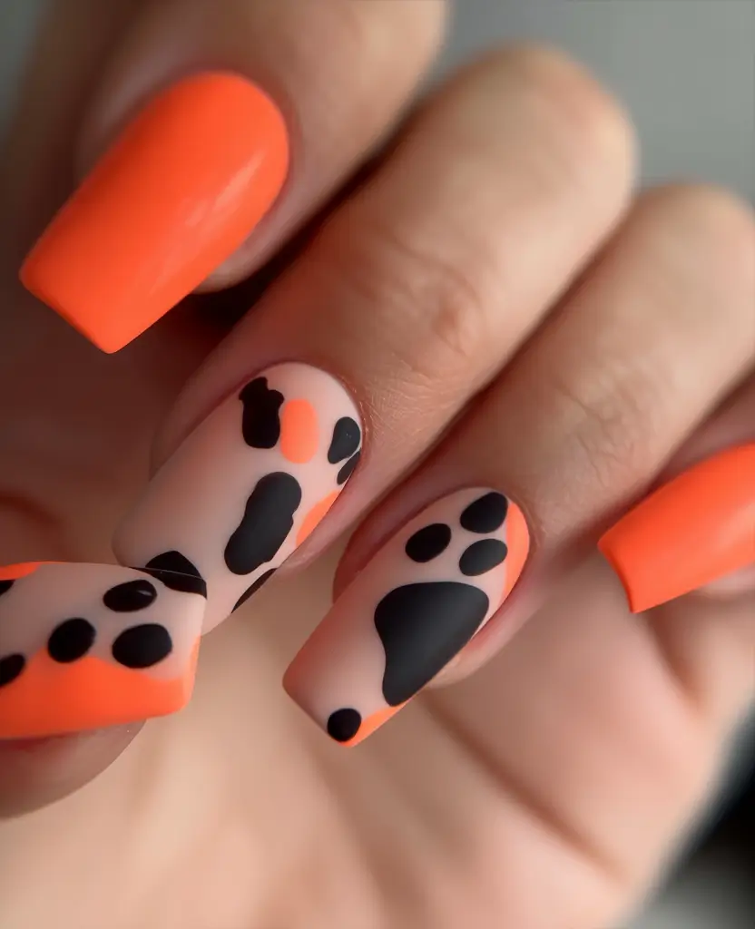 September nails design Electric Safari Pop