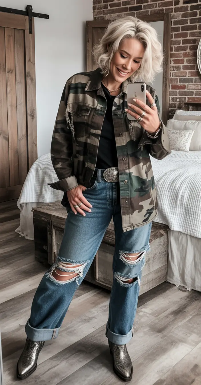 fall-outfits-for-women-over-40-Camo-&-Confidence-Tough-Luxe-for-Everyday