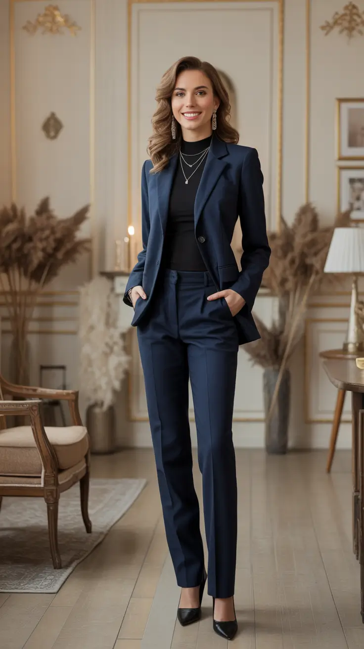 fall-outfits-for-women-over-40-Tailored-Perfection-for-Commanding-Presence