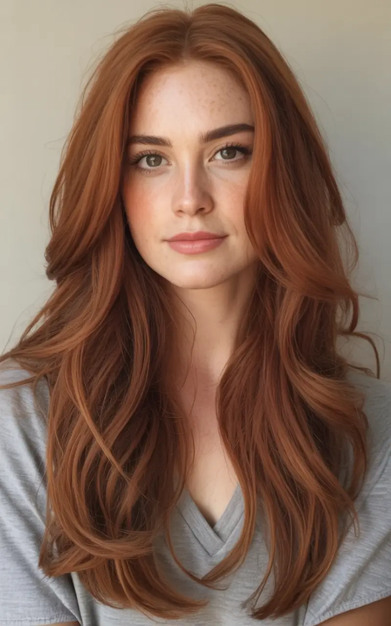 Fall brunette hair color Autumn Maple Red Brunette